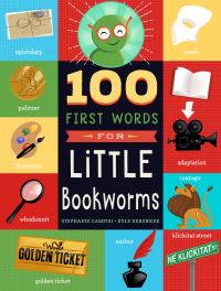 Book Cover for 100 First Words for Little Bookworms by Stephanie Campisi