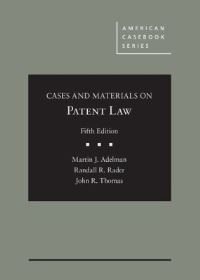 Book Cover for Cases and Materials on Patent Law by Martin J Adelman, Randall R Rader, John R Thomas