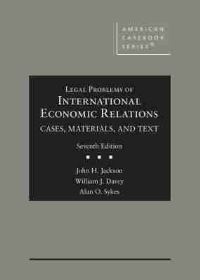 Book Cover for Legal Problems of International Economic Relations by John H. Jackson, William J. Davey, A. O. Sykes