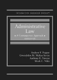 Book Cover for Administrative Law by Andrew F Popper, Gwendolyn M McKee Savitz, Anthony E Varona, Mark C Niles
