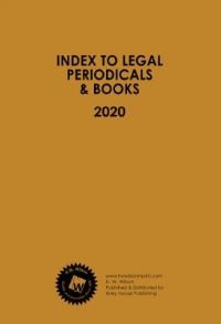 Book Cover for Index to Legal Periodicals & Books, 2020 Annual Cumulation by HW Wilson
