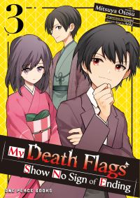 Book Cover for My Death Flags Show No Sign of Ending Volume 3 by Mitsuya Otosu, Izumi