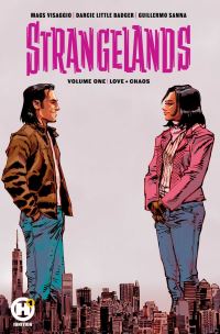 Book Cover for Strangelands. Volume One Love + Chaos by Magdalene Visaggio, Darcie Little Badger