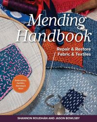 Book Cover for Mending Handbook by Shannon Leigh Roudhán, Jason Bowlsby