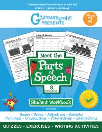 Book Cover for The Parts of Speech Workbook, Grade 2 by Coert Voorhees, Grammaropolis