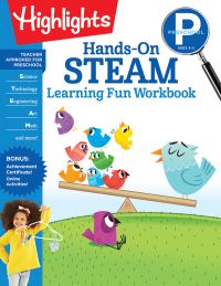 Book Cover for Preschool Hands-On STEAM Learning Fun Workbook by Highlights Learning