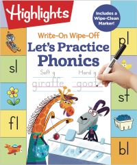 Book Cover for Write-On Wipe-Off Let's Practice Phonics by Highlights Learning