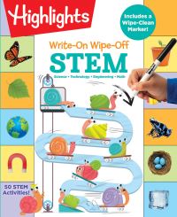 Book Cover for Write-On Wipe-Off STEM by Highlights Learning