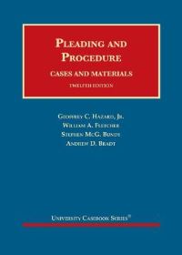 Book Cover for Pleading and Procedure by Geoffrey C Hazard, William A Fletcher, Stephen McG Bundy, Andrew D Bradt