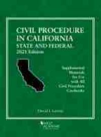 Book Cover for Civil Procedure in California by David I Levine