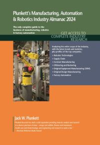 Book Cover for Plunkett's Manufacturing, Automation & Robotics Industry Almanac 2024 by Jack W Plunkett