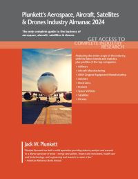 Book Cover for Plunkett's Aerospace, Aircraft, Satellites & Drones Industry Almanac 2024 by Jack W Plunkett