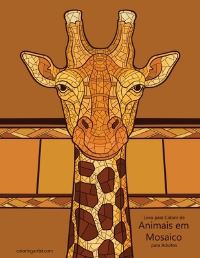 Book Cover for Livro Para Colorir De Animais Em Mosaico Para Adultos by Nick Snels