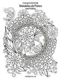 Book Cover for Livro Para Colorir De Mandalas De Flores Para Adultos by Nick Snels