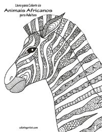Book Cover for Livro Para Colorir De Animais Africanos Para Adultos by Nick Snels