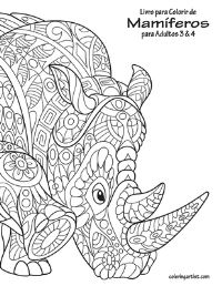 Book Cover for Livro Para Colorir De Mamíferos Para Adultos 3 & 4 by Nick Snels