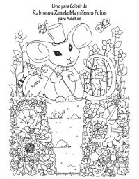 Book Cover for Livro Para Colorir De Rabiscos Zen De Mamíferos Fofos Para Adultos by Nick Snels