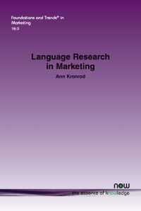 Book Cover for Language Research in Marketing by Ann Kronrod