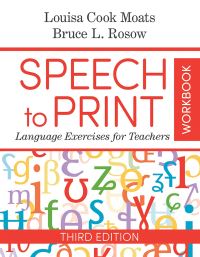 Book Cover for Speech to Print Workbook by Louisa Cook Moats, Bruce L Rosow