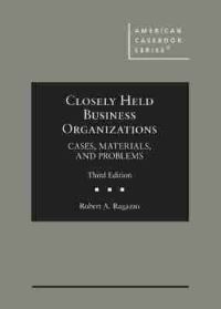 Book Cover for Closely Held Business Organizations by Robert A. Ragazzo, Frances S. Fendler