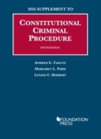 Book Cover for Constitutional Criminal Procedure by Andrew Taslitz, Margaret Paris, Howard Lenese