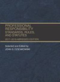 Book Cover for Professional Responsibility, Standards, Rules and Statutes, Abridged by John Dzienkowski