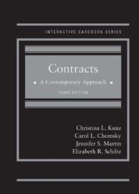 Book Cover for Contracts by Christina L Kunz, Carol L Chomsky, Jennifer S Martin, Elizabeth R Schiltz