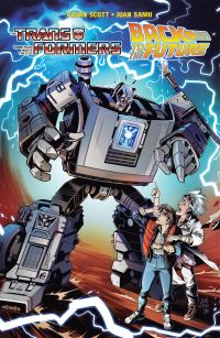 Book Cover for Transformers/Back to the Future by Cavan Scott, David Garcia Cruz, Candice Han