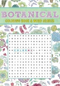 Book Cover for Botanical Coloring Book & Word Search by Editors of Thunder Bay Press