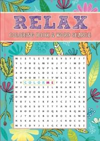 Book Cover for Relax Coloring Book & Word Search by Editors of Thunder Bay Press