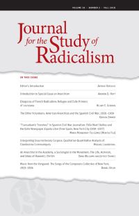 Book Cover for Journal for the Study of Radicalism 10, No. 2 by Arthur Versluis