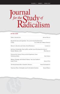 Book Cover for Journal for the Study of Radicalism 11, No. 1 by Arthur Versluis