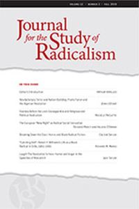 Book Cover for Journal for the Study of Radicalism 13, No. 2 by Arthur Versluis