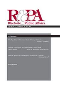 Book Cover for Rhetoric & Public Affairs 22, No. 3 by Martin J Medhurst