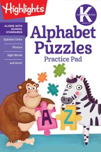 Book Cover for Kindergarten Alphabet Puzzles by Highlights Learning