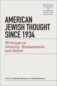 Book Cover for American Jewish Thought Since 1934 by Michael Marmur, David Ellenson