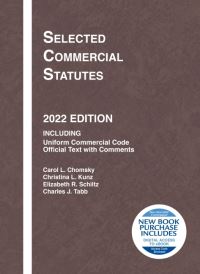 Book Cover for Selected Commercial Statutes by Carol L Chomsky, Christina L Kunz, Elizabeth R Schiltz, Charles Jordan Tabb