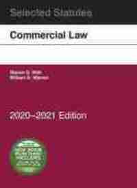 Book Cover for Commercial Law, Selected Statutes, 2020-2021 by William D Warren, Steven D Walt