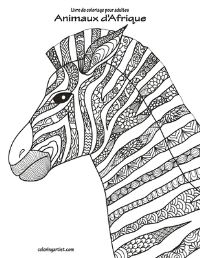 Book Cover for Livre De Coloriage Pour Adultes Animaux d'Afrique by Nick Snels