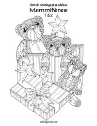 Book Cover for Livre De Coloriage Pour Adultes Mammifères 1 & 2 by Nick Snels