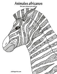 Book Cover for Animales Africanos Libro Para Colorear Para Adultos by Nick Snels