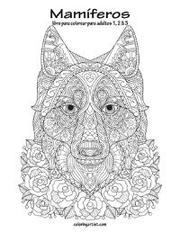 Book Cover for Mamíferos Libro Para Colorear Para Adultos 1, 2 & 3 by Nick Snels