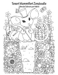 Book Cover for Teneri Mammiferi Zendoodle Libro Da Colorare Per Adulti by Nick Snels