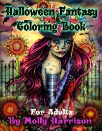 Book Cover for Halloween Fantasy Coloring Book For Adults by Molly Harrison