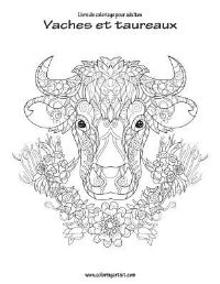Book Cover for Livre De Coloriage Pour Adultes Vaches Et Taureaux 1 by Nick Snels