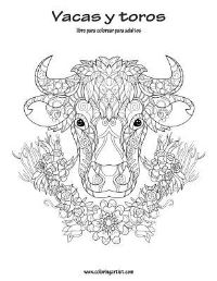Book Cover for Vacas Y Toros Libro Para Colorear Para Adultos 1 by Nick Snels