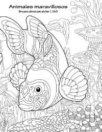 Book Cover for Animales Maravillosos Libro Para Colorear Para Adultos 1, 2 & 3 by Nick Snels