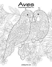 Book Cover for Aves Libro Para Colorear Para Adultos 1 & 2 by Nick Snels