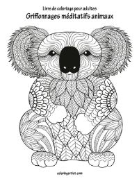Book Cover for Livre De Coloriage Pour Adultes Griffonnages Méditatifs Animaux 1 & 2 by Nick Snels