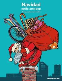 Book Cover for Navidad Estilo Arte Pop Libro Para Colorear Para Adultos 1 by Nick Snels